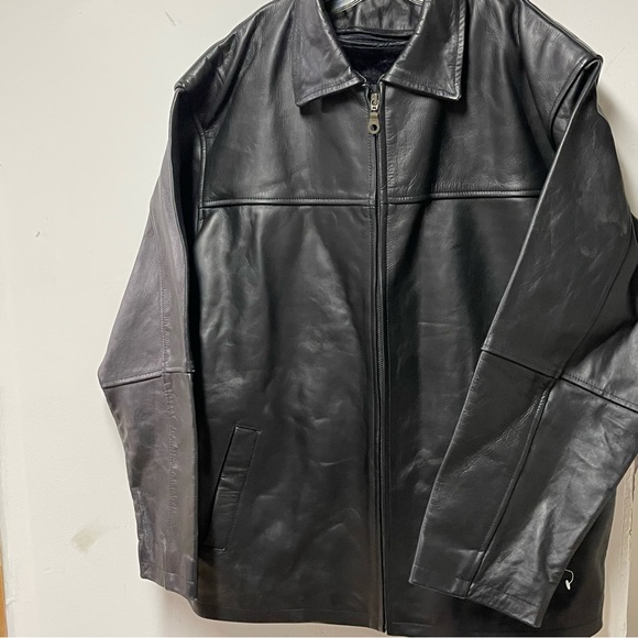 Nexus Men’s Genuine Leather Black Jacket with removable faux fur Liner XL - Picture 3 of 9
